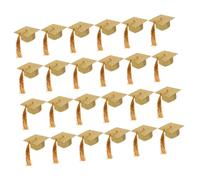 POPETPOP 24pièces Décorations De Couvercles De Verres à Vin avec Chapeaux De Diplômé pour Fête De Remise De Diplômes Et Cérémonies