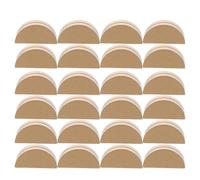 POPETPOP 24pièces Porte Cartes Bois Semi-circulaires Dorés Support Nom de Table Élégant pour Mariage Halloween et Noël Présentoirs Polyvalents pour Cartes de Visite et Photos