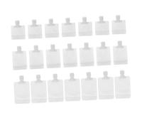 POPETPOP 24pièces Sac à Cosmétiques Blanc pour Voyage Étanche et Compact Contenant pour Lotion et Shampoing Pochette Souple et Pratique de Rangement