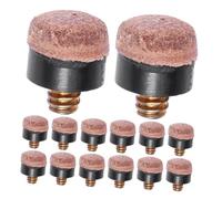 POPETPOP 25 Pièces Embouts de Queue de Billard à Visser Accessoires Snooker pour Réparation et Entretien des Queues de Pool Embouts Polyvalents pour Précision et