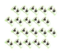 POPETPOP 25 Pièces Fishing Rod Alarm Bells with Dual Ring Clips Portable Night and Sea Fishing Gear Indicator Stainless Steel and Abs Secure Fit