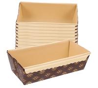 POPETPOP 25 pièces Moules à Cake Papier Rectangulaires Résistants Haute Température Caissettes Jetables pour Pâtisserie et Cuisson Professionnelle Barquettes Pâtissières Empilables