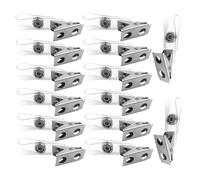 POPETPOP 250 pièces Clips Métal Double Trou avec Sangles PVC Transparentes Pinces Porte-badge Robustes pour Cartes Identité et Étiquettes Nom Clips pour Badge Id Professionnels Polyvalents