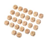 POPETPOP 260 Pièces Perles Alphabet Carrées de Hêtre Lettres Individuelles pour Bijoux DIY Bracelets Colliers Décoration