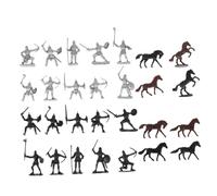 POPETPOP 28 pièces Figurines Militaires Plastique Modèle Ancien avec Soldats et Chevaux Éducatif pour Garçon Fille et Sûr