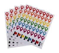 POPETPOP 280 Pièces Autocollants Géographiques Auto-adhésifs et Étanches pour Marquage de Carte, Stickers Amovibles pour Recherches de Terrain et Cartes Murales
