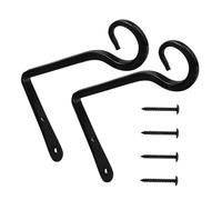 POPETPOP 2ensembles Crochets Métalliques pour Jardinières Supports De Suspension pour Pots De Fleurs Extérieur Crochets Muraux Robustes Et Résistants