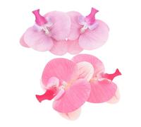 POPETPOP 2paire Clips Décoratifs Pour Sandales Fleurs Orchidée Accessoires De Chaussures Amovibles Et Respirants Pour Femmes De Fleurs Orchidées Foncé