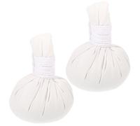 POPETPOP 2pcs Boules de Massage Spa en Herbes Chinoises Emballage en Coton Blanc, Multi-fonctionnelles et Chauffantes pour Détente et Bien-toutes Occasions