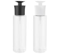 POPETPOP 2pcs Distributeurs à Pompe pour Lotion et Savonnette Liquide 300ml, Flacons Rechargeables en PP et Pet, Portables et Réutilisables pour Salle de Bain et Toilettes