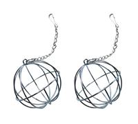 POPETPOP 2Pcs Mangeoire pour Lapins Distributeur Et Hamsters Porcs Inoxydable Rack Bol Chinchillas Porte-Foin Balle Lapin Animal Jouet Bols Balles Lapin Petit Alimentation