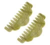 POPETPOP 2pcs Peigne de jade Peigne à cheveux Outil de coiffure en jade vert, embout rond, antistatique, léger, pour la maison, famille et amis