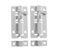 POPETPOP 2Pièce Verrou Glissière pour Porte Lot de Acier Robuste Nickelée Brossée pour Portes Fenêtres Armoires Installation Facile