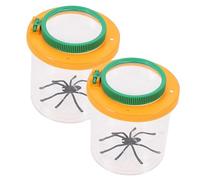 POPETPOP 2Pièces Boîte Observation Insectes Double Grossissante pour Garçon Fille Kit Exploration Extérieur Éducatif Couleur