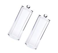 POPETPOP 2pièces Boîte Transparente pour Démaquillants Organiseur Cylindrique pour Maison Boîte De Rangement pour Salle De Bain