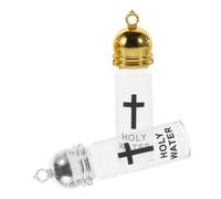 POPETPOP 2pièces Bouteaux avec De Bouteilles Eau Bénite pour Baptême Mariage Et Religieuses Design Chrétien Compact Et Portable