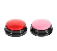 POPETPOP 2pièces Boutons Enregistrables Interactifs pour Animaux Jouets De Communication Amusants pour Chiens Et Dispositifs De Formation De Rouge Et Rose