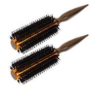 POPETPOP 2pièces Brosse à Cheveux à Bois Avec Poils De Sanglier Pour Boucler Et Sécher Les Cheveux Courts Ou Longs