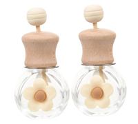 POPETPOP 2pièces Diffuseur De Parfum pour Voiture Verre Transparent Flacon Vide pour Huiles Essentielles Sortie Aération Ornement avec Bouchon