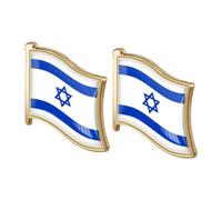 POPETPOP 2pièces Épingles Décoratives Au Drapeau Israël Badge Du Drapeau National Épingle à Revers Pour Vêtements Et Accessoires