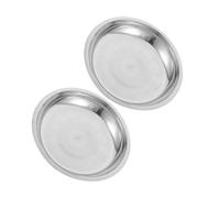 POPETPOP 2pièces Lot de Bols Peu Profonds pour Chat Acier Inoxydable Praticable pour Nourriture Et Eau Facile à Nettoyer pour Chien Et Chat