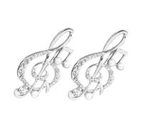 POPETPOP 2pièces Lot De Broches Note De Musique Avec Perles Fausses Épingle Décorative Pour Manteau Et Pull Femme