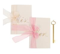 POPETPOP 2pièces Lot de Livrets de Vœux de Mariage avec Ruban Cartes de Discours Élégantes pour Cérémonie Accessoires Romantiques pour Fête et Banquet Couleur Aléatoire Plusieurs styles