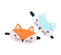 POPETPOP 2Pièces Masque de Cartoon pour Lot de Masques Doux pour Détente à Voyage Design Animaux Amusants Renard Renard