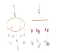 POPETPOP 2pièces Mobile De Berceau Fleuri Pour Garçon Fille à Pompons Suspendus Décoration De Plafond Pour Chambre Garçon Fille