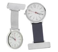 POPETPOP 2pièces Montre de Poche Métal pour Infirmière et Médecin Design Simple et Pratique Cadeau pour Femme et Homme