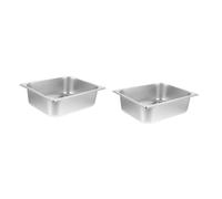POPETPOP 2pièces Pan De Service Acier Pour Buffet Grand Récipient De Restauration à Capacité Plat De Service Pratique Pour Repas Et Événements