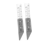 POPETPOP 2pièces Pluviomètre De Jardin avec Support Acier pour Mesurer Précisément Précipitations Jardin Pelouse Outil De Mesure De Pluie avec Échelle