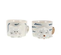 POPETPOP 2pièces Pots De Animaux Céramique pour Plantes Cache-Pots Décoratifs Chien Et Chat