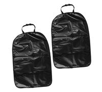 POPETPOP 2pièces Protège Dossier Siège Auto Tapis Anti-coups de Pied Lavable et Imperméable pour Siège Arrière Voiture
