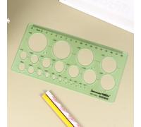 POPETPOP 2pièces Règles Géométriques Transparentes Gabarits Multifonctions pour Dessin Mesure Précise de Formes Rondes et Ellipses Outils Mathématiques pour École et Bureau