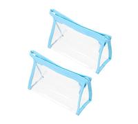 POPETPOP 2Pièces Sacs à Crayons Portables Organisateur de Transparent de Capacité pour Stylos et Fournitures Scolaires pour Travail et Couleur