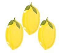 POPETPOP 3 Pièces Assiette à Dessert Citron en Céramique 15cm pour Service