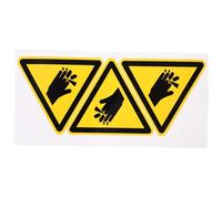 POPETPOP 3 pièces Autocollants de Sécurité Autocollants Avertissement pour Machines Étiquettes Adhésives de Prévention de Coupures Main Signalisation de Précaution Industrielle et Facile à