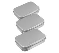 POPETPOP 3 Pièces Boîte Rectangulaire en Fer-blanc à Charnière Métallique