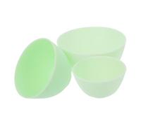 POPETPOP 3 Pièces Bols à Mélanger Silicone pour Masques Faciaux de Petite Moyenne pour Diy Masques et Préparation de Soin Matériau Flexible et Facile à Nettoyer Couleur Verte