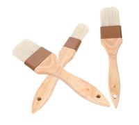 POPETPOP 3 pièces Brosse Barbecue Poils de Sanglier Résistante Chaleur Pinceau Huile Barbecue Petit Moyen Grand pour Cuisson Pâtisserie et Usage Polyvalent