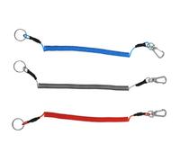 POPETPOP 3 pièces Câble Spirale Acier avec Cordon Anti-Perte pour Escalade et Activités Extérieures Corde à Ressort Noir Bleu Rouge