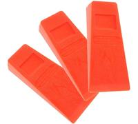 POPETPOP 3 pièces Coins Abattage Lot de Cales pour Abattage Arbres avec Pointes Outil de Coupe Forestier Compact et Léger pour Orientation Sécurisée Chute du Coloris Orange Visible