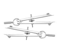 POPETPOP 3 Pièces Compas à Tracer, Outil de Dessin au Compas en Métal Argenté, Mécanisme à Ressort, Écartement Réglable 1-40mm, pour Ingénierie et Enseignement, Architectes et Designers