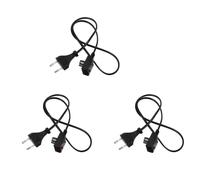 POPETPOP 3 Pièces Cordon de Recharge Facile à Utiliser en Pp et Cuivre Noir Protection la Surchauffe pour Bouillotte Électrique pour Bureau et Étude