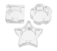 POPETPOP 3 Pièces Dappen Dish Verre pour Manucure Bol Forme de Glaçon Étoile Fleur pour Mélange de Gel Nettoyage Pinceau et Stockage Liquide Nail Art Professionnel