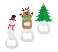 POPETPOP 3 Pièces Décapsuleur de Noël Inox Ouvre Bouteille Sapin Bonhomme de Renne Ouvre Canette Soda Robuste pour Fête de Noël Cadeau Souvenir pour Adultes