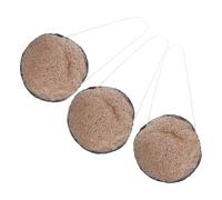 POPETPOP 3 Pièces Éponge Exfoliante Visage Double Face Charbon de Bambou, Nettoyant Doux et Réutilisable pour Gommage et Démaquillage Bain