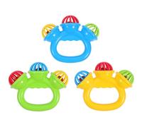POPETPOP 3 pièces Grelot à Main pour Garçon Fille Ans Petit Tambourin Plastique Percussion Sonore Apaisante pour Éveil Sensoriel et Jeu Musical Couleur Aléatoire Couleur Aléatoire