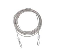 POPETPOP 3 Pièces Kit de Câbles Acier Inoxydable pour Voile Dombrage Extérieur Corde Résistante pour Installation Daccessoires de Fixation Câble Acier Enduit pour Auvent et Rambarde